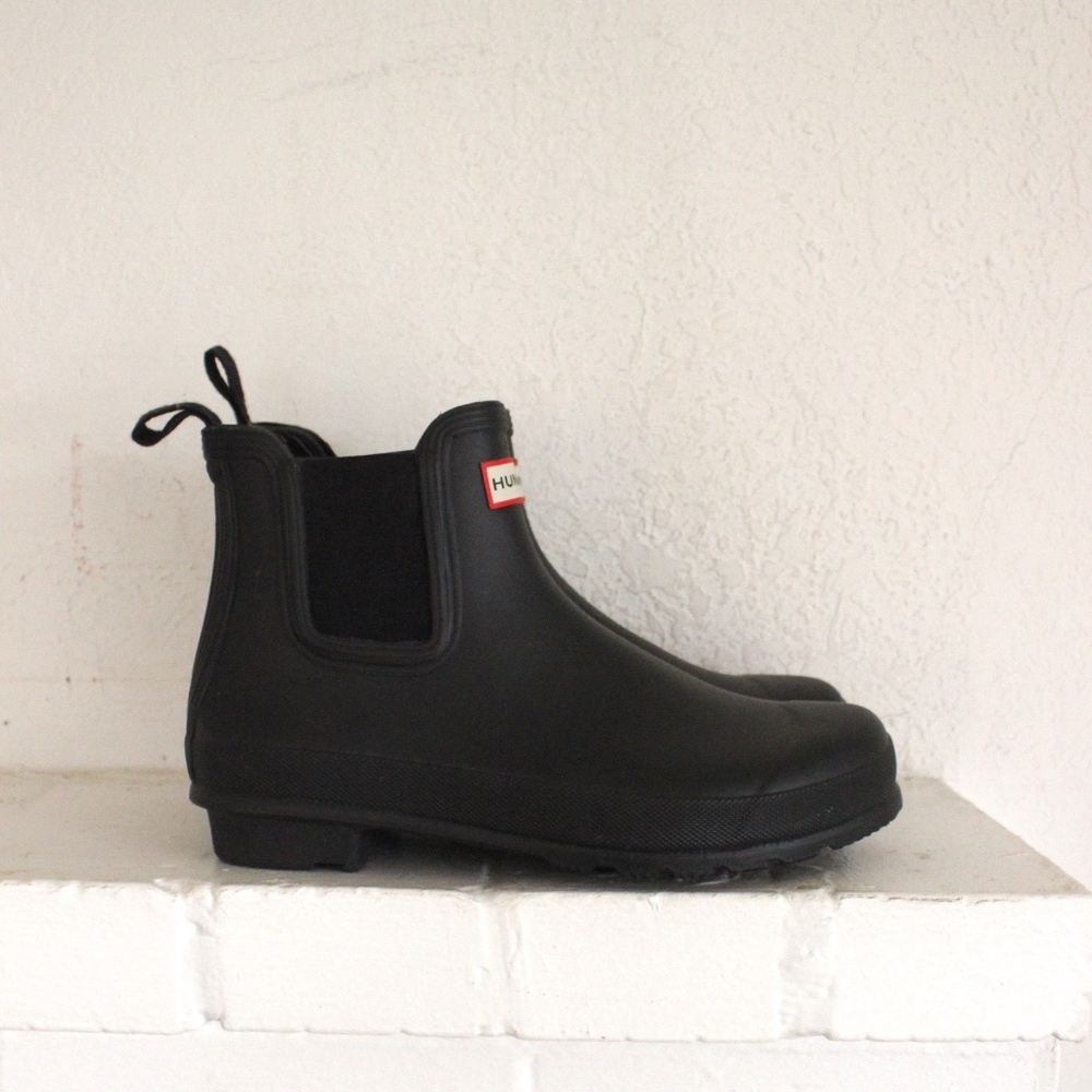 Hunter Original Chelsea Rain Boots Booties Black